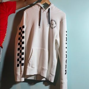 hollister whie hoodie